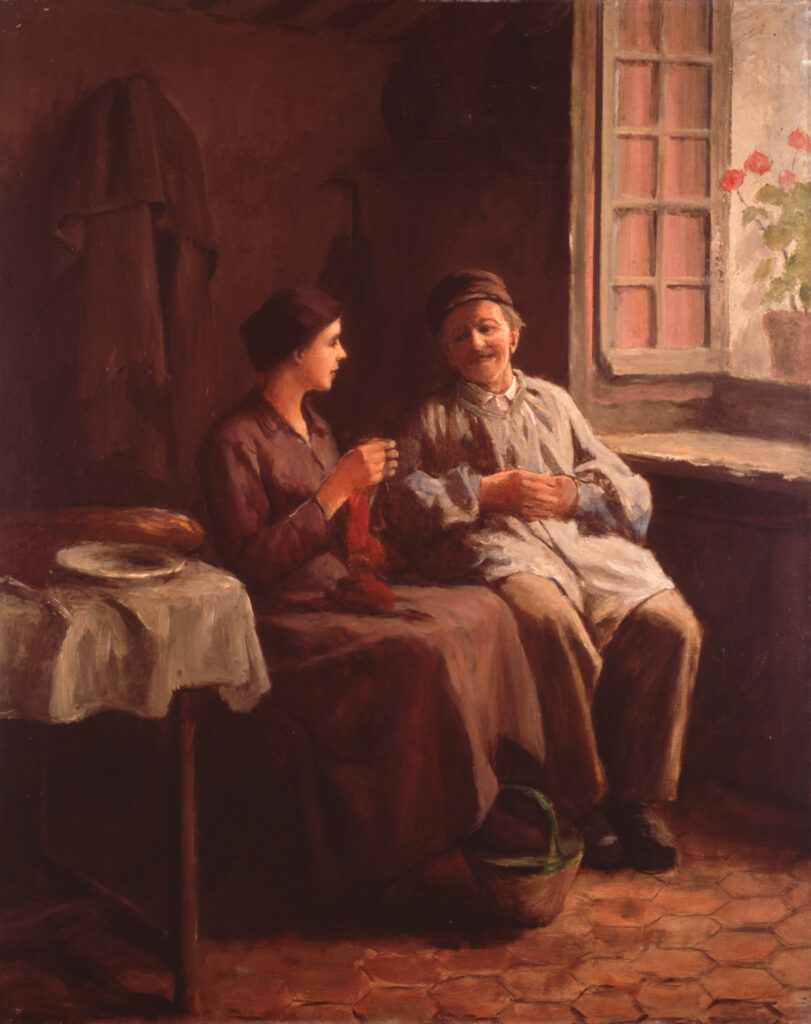2 figures in an interior