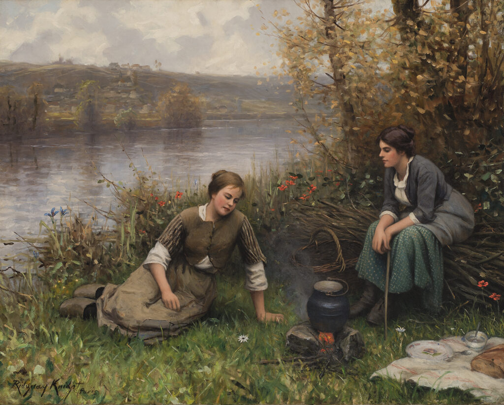 2 women by the riverside