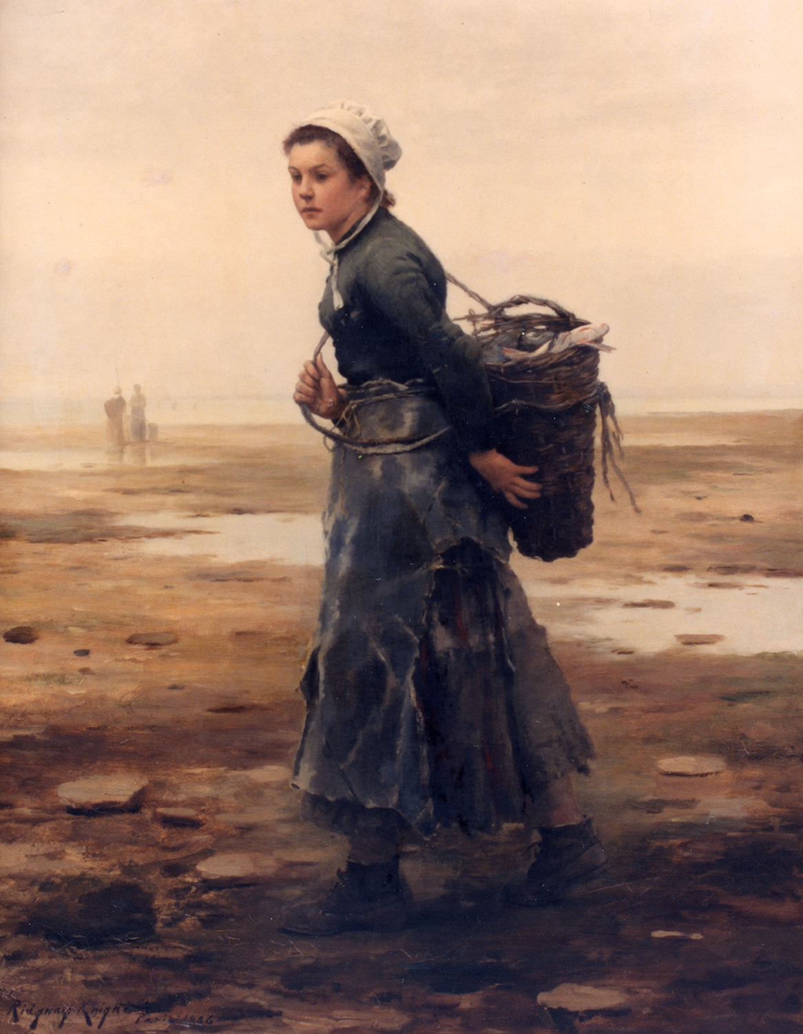 woman walking on the shore