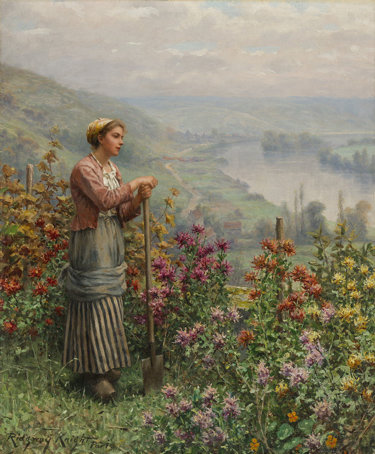 a painting by Ridgway Knight
