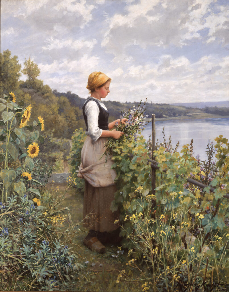 Girl in a garden